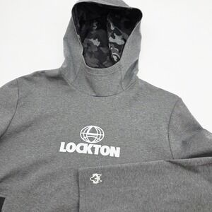 Greyson Cokato Mid Weight Performance Hoodie Men's M Gray Camo Lined Lockton